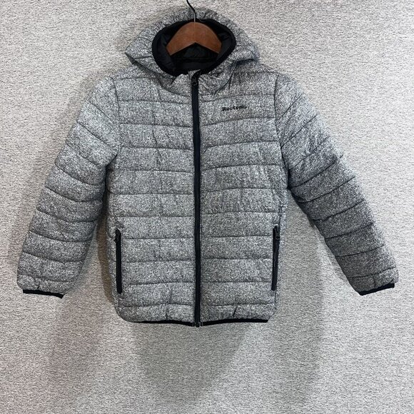 Roots Puffer Jacket Kids Boys Size Medium 7-8 Years Full Zip Coat Gray - Picture 11 of 12